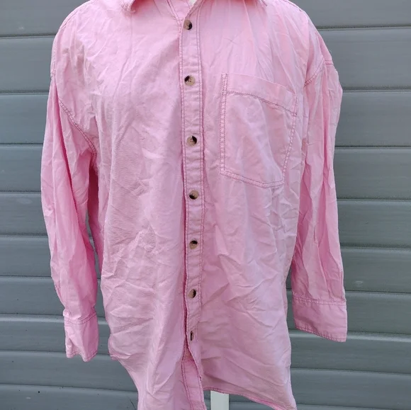 Free People We The Free Freddie Shirt Button Down Oversized Pink Size XS - Picture 4 of 12